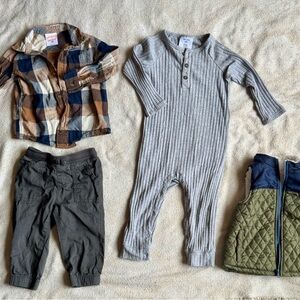 Okie Dokie Green and Blue Quilted Vest